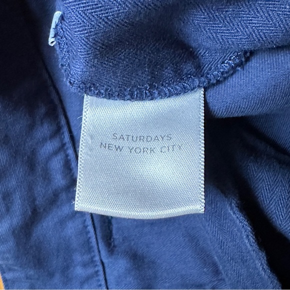 Saturdays NYC Men’s 32/31 Blue 5 Pocket Mid-rise Straight Leg Chino Pants - Picture 8 of 9